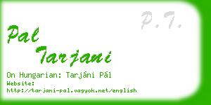 pal tarjani business card