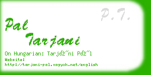 pal tarjani business card